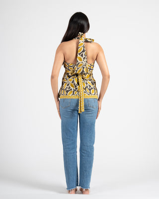 Hand Block Holter Printed Top