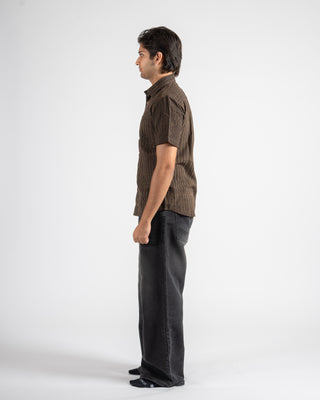 Shyai Dyed Hand Block Print Half Sleeve Shirt