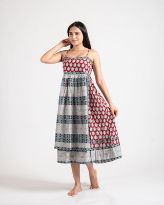 Hand Block Apron dress