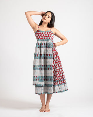 Hand Block Apron dress