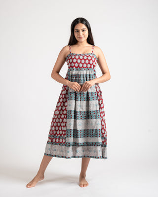 Hand Block Apron dress