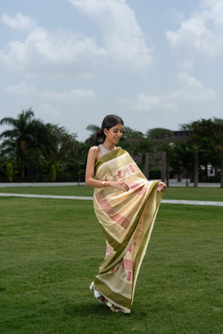 Handcrafted Block Print Saree