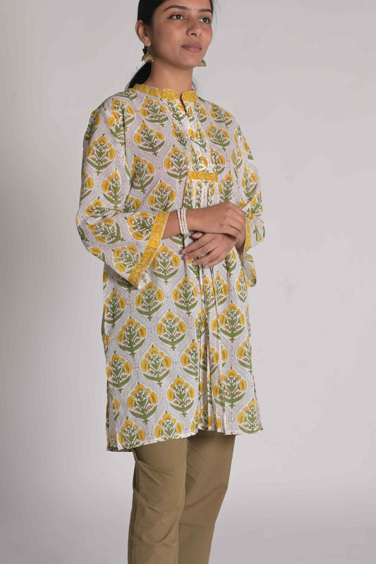 FULWARI KURTI BIG YELLOW PRINT