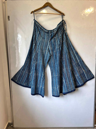 PLAZO INDIGO PRINTED