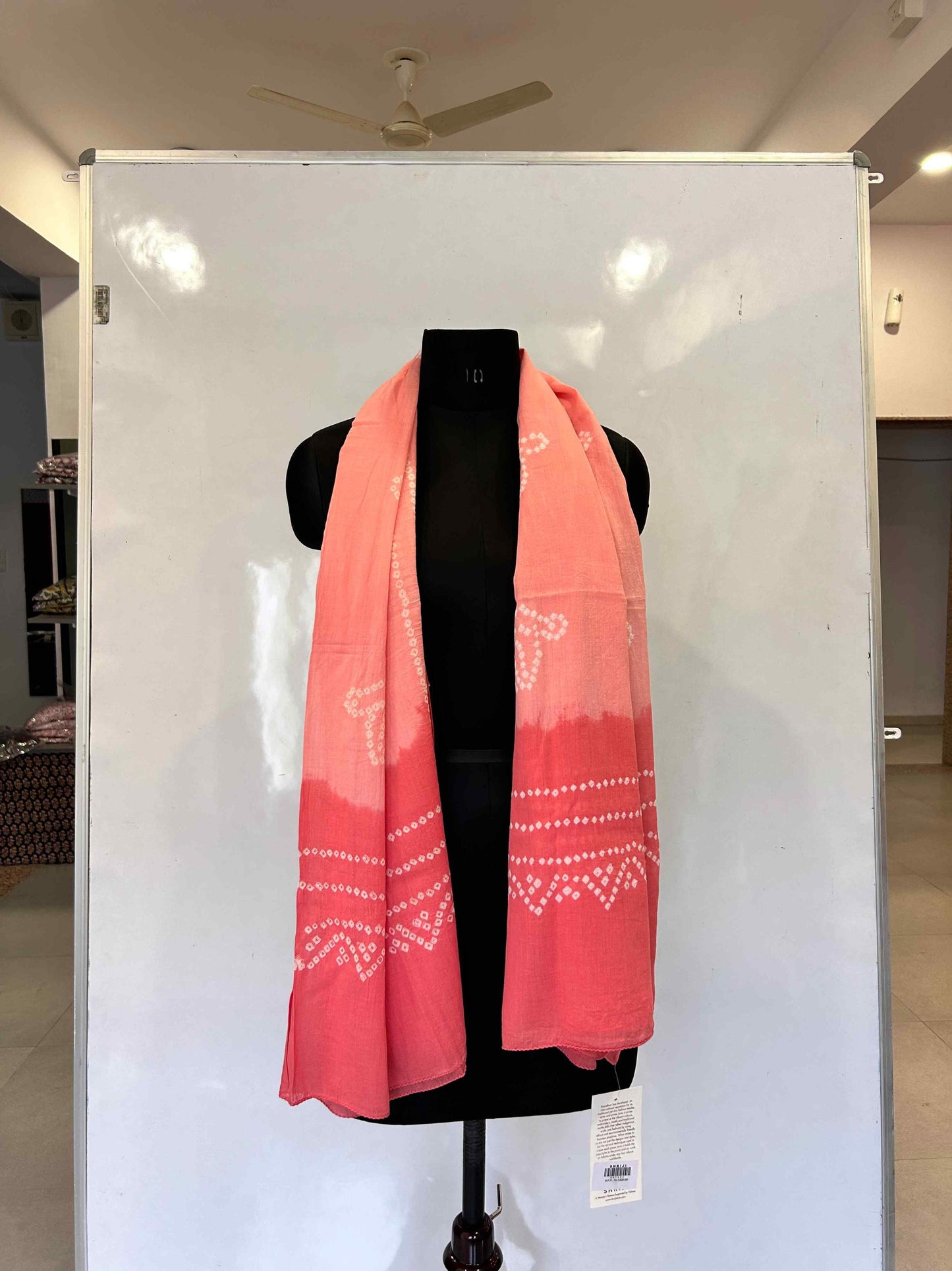 DUPATTA COTTON BANDHANI ORANGE